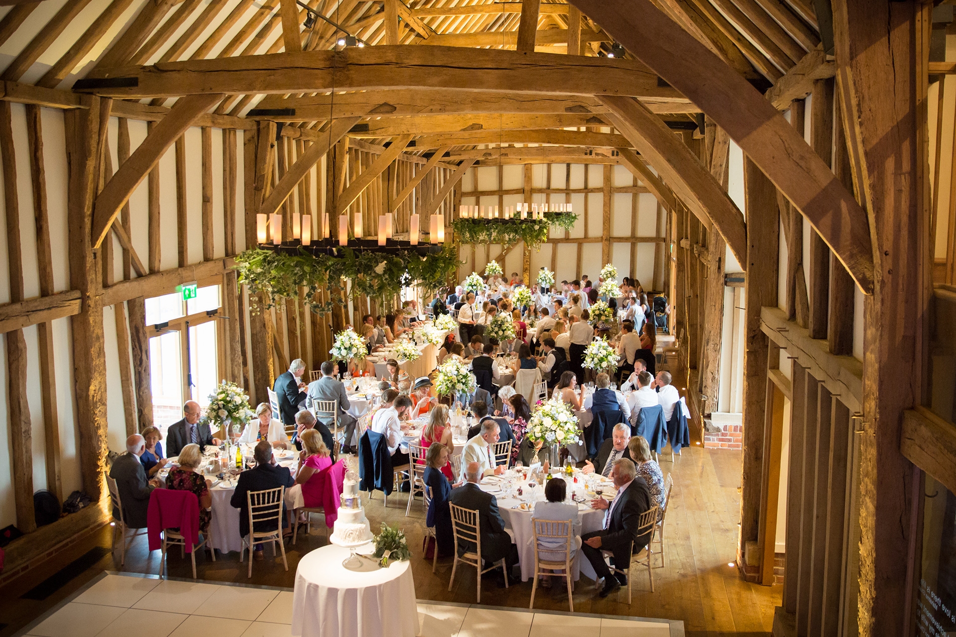 Weddings At Micklefield Hall Micklefield Hall Great Barn Dinner Rose Garden Dancing Rainbow