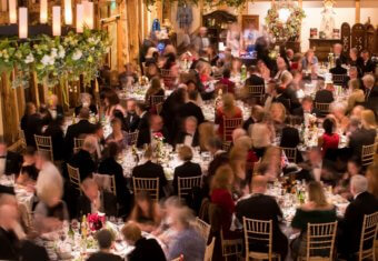 Micklefield Hall events, charity fundraiser in great barn with auction lots