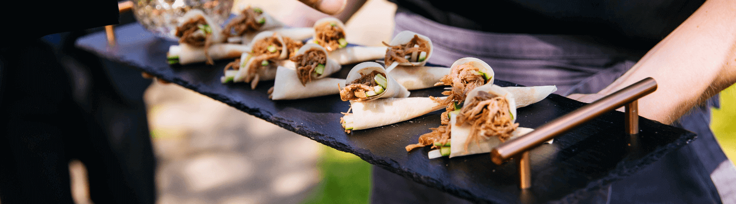 Micklefield Hall weddings kalm kitchen catering canapes