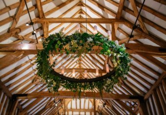 Micklefield Hall film location - Barn interior vaulted ceiling