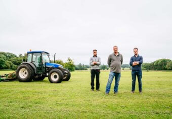 Micklefield Hall estate groundsmen team with tractor