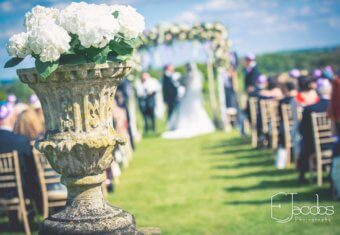 Micklefield Hall weddings, Ceremony on rolling lawns