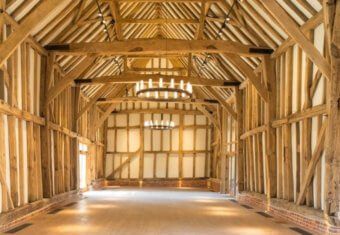 Micklefield Hall restored 16th century tithe barn empty