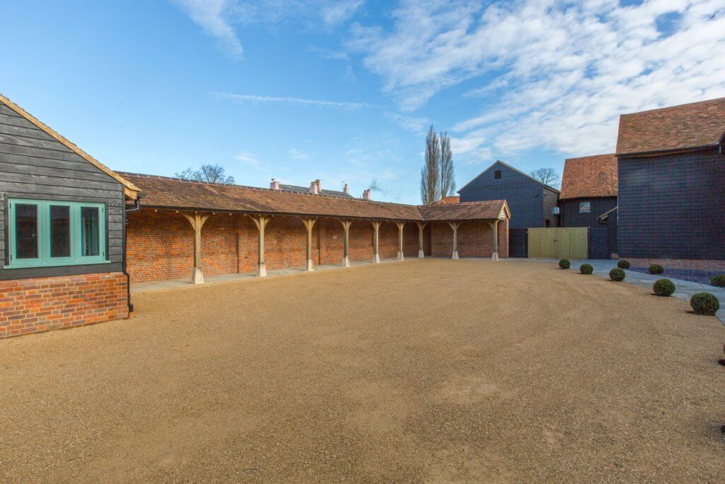 Micklefield Hall film location - courtyard and cloistered walkway