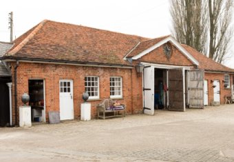 Micklefield Hall film location - Workshop and garage in Manor House courtyard