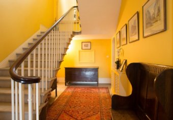 Micklefield Hall film location - TV room in Georgian Manor House staircase