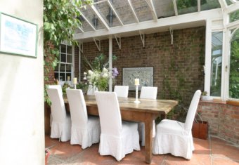 Micklefield Hall film location - Kitchen conservatory in Manor House
