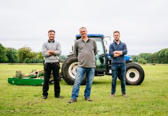 Micklefield Hall, Grounds team in front of tractor
