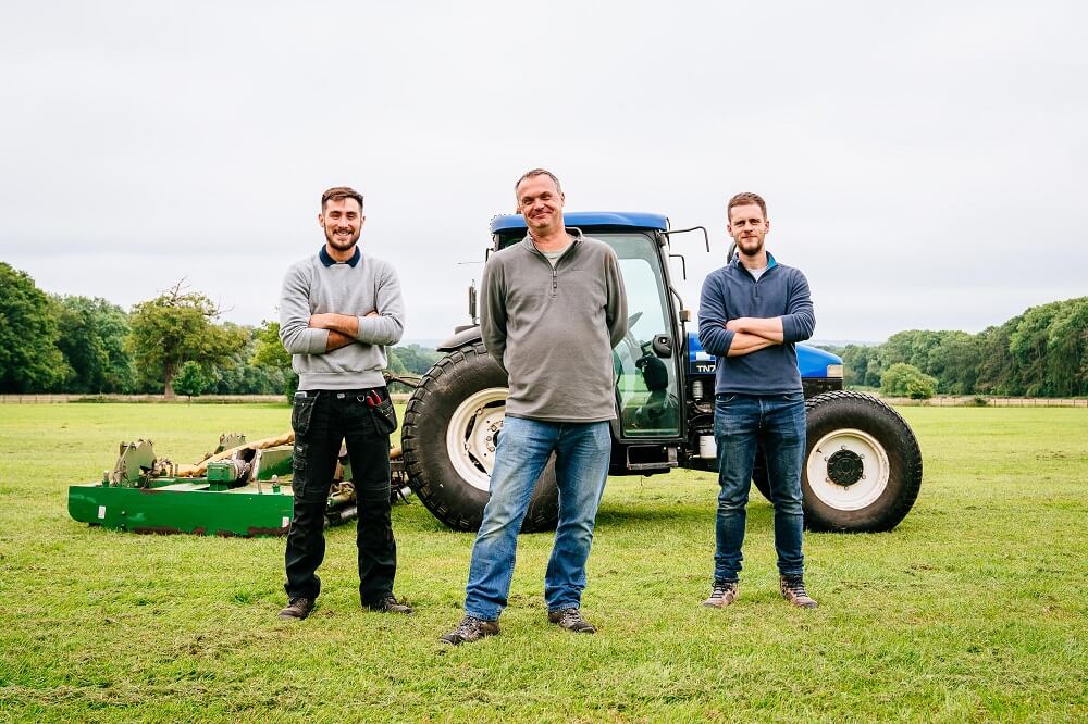 Micklefield Hall, Grounds team in front of tractor