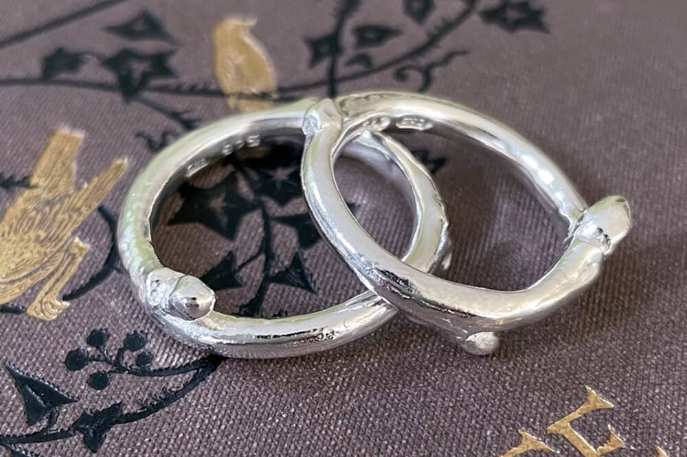 large and med bud oak rings